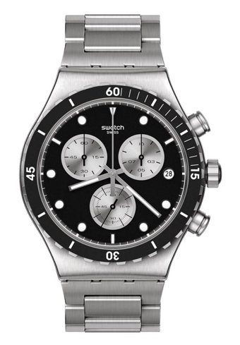 Swatch YVS487G Takvimli 44 mm Gri Silikon Kordon Analog Erkek Kol Saati