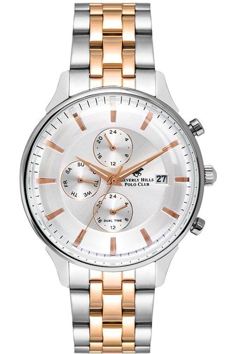Beverly Hills Polo Club BP3015X330 Takvimli 42 mm Altın-Çelik Kordon Analog Erkek Kol Saati