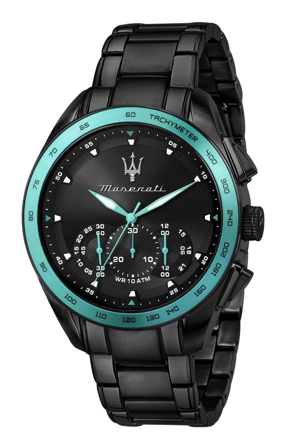 Maserati R8873644002 Takvimli 45 mm Siyah Çelik Kordon Analog Erkek Kol Saati