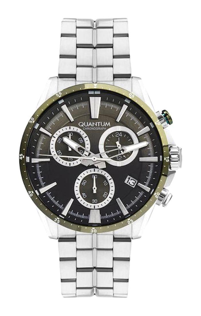 Quantum PWG1111.370 Takvimli 43 mm Çelik Kordon Analog Kol Saati