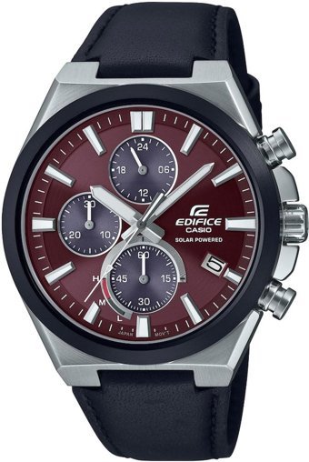 Casio EQS-950BL-5AVUDF Takvimli 44 mm Siyah Deri Kordon Analog Erkek Kol Saati