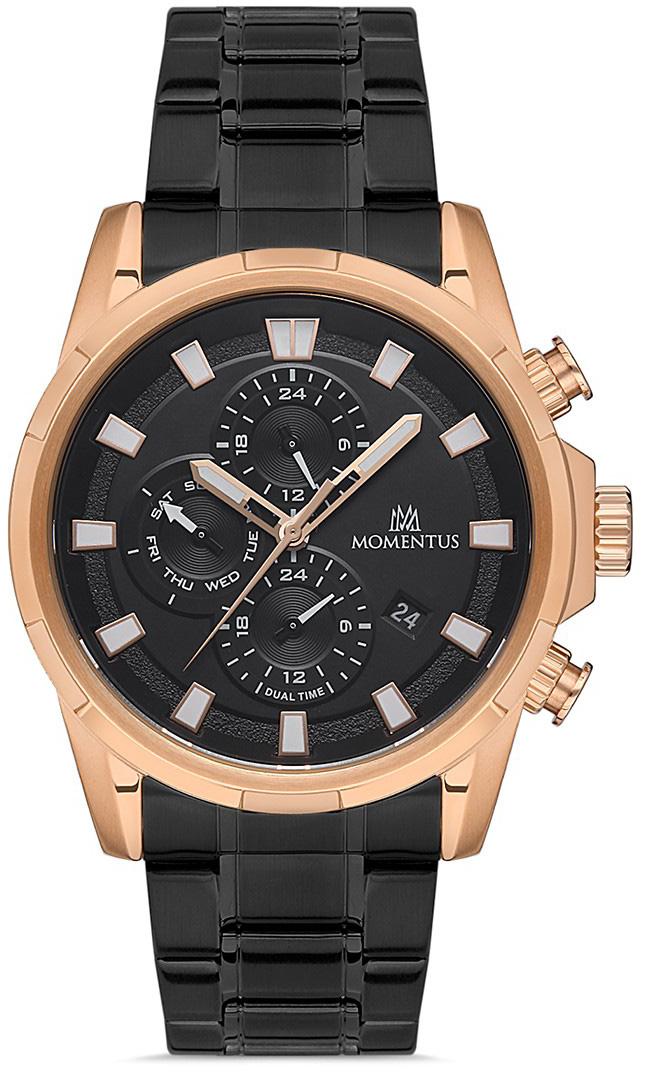 Momentus CC301R-04SR Takvimli 45 mm Siyah Çelik Kordon Analog Erkek Kol Saati