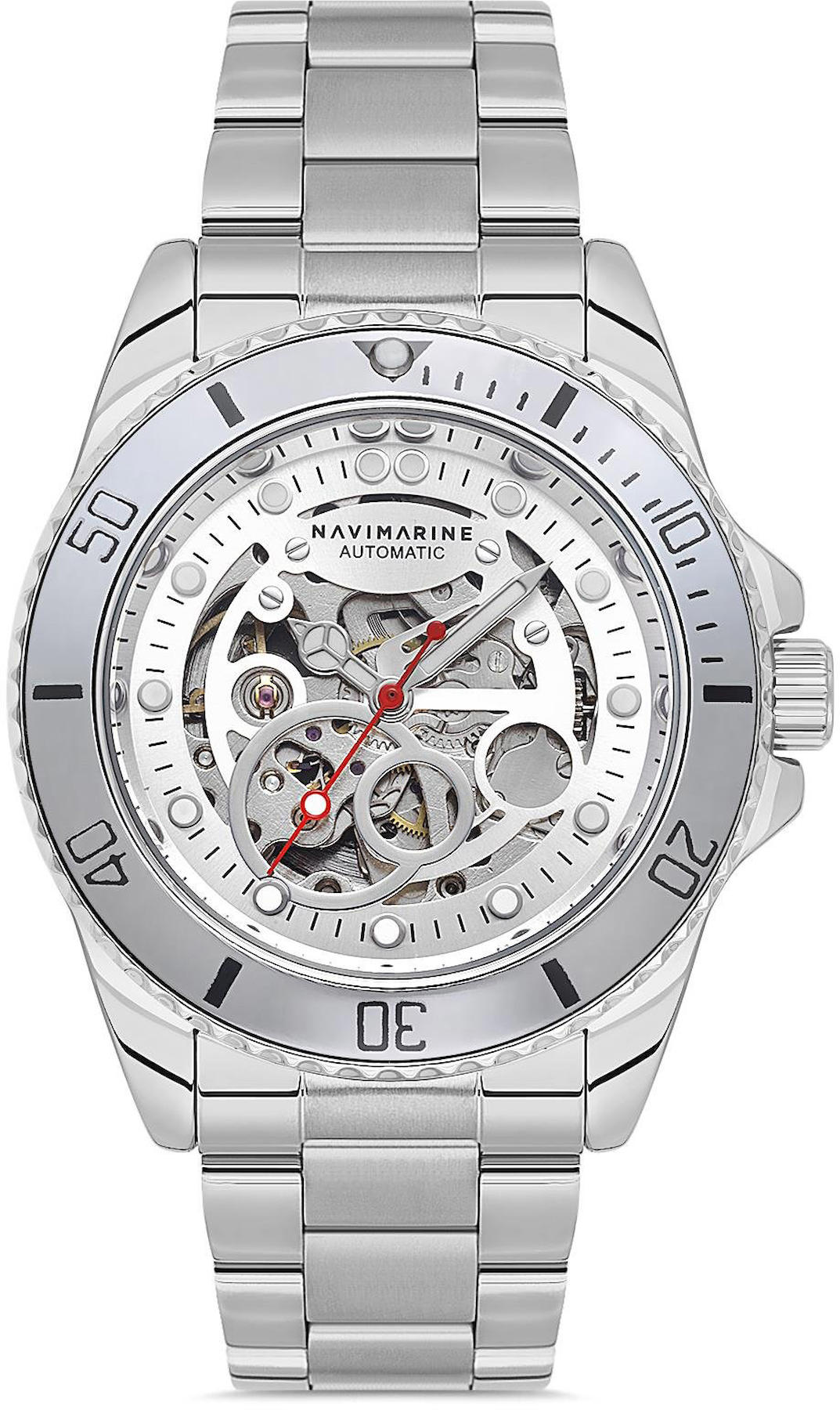 Navimarine NM168-02 44 mm Çelik Kordon Analog Kol Saati