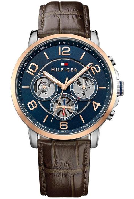 Tommy Hilfiger TH1791290 Takvimli 42 mm Kahverengi Deri Kordon Analog Erkek Kol Saati
