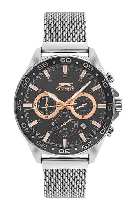 Slazenger SL.09.1906.2.05 Takvimli 44 mm Çelik Kordon Analog Erkek Kol Saati