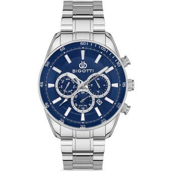 Bigotti BG.1.10407.2 Takvimli 44 mm Çelik Kordon Analog Erkek Kol Saati