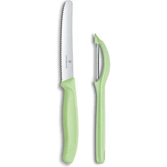 ​​​​Victorinox 6.7116.21L42 Swiss Classic Trend Colors Soyacak ve Domates Bıçak Seti - Yeşil