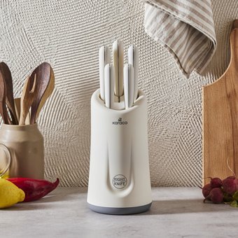 Karaca Right Soft Touch Knife 6 Parça Bıçak Seti Cream