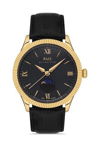 Romanson RMS.1.AG1522.08 Siyah Deri Kordon Analog Erkek Kol Saati