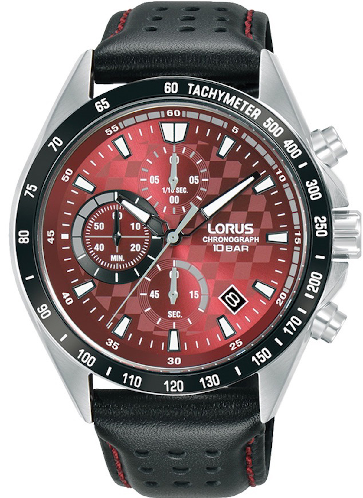 Lorus RM319JX9 Takvimli 44 mm Gri Deri Kordon Analog Erkek Kol Saati