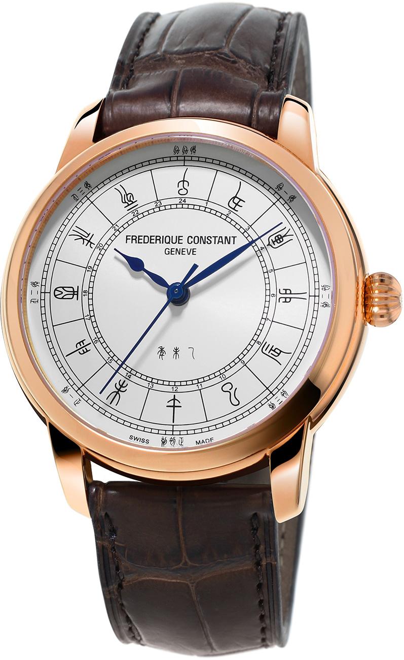 Frederique Constant FC724CC4H4 41 mm Kahverengi Deri Kordon Analog Kol Saati