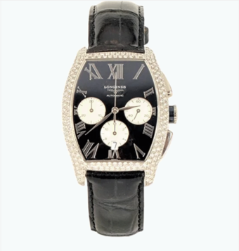 Longines L26430582 Takvimli 36 mm Siyah Deri Kordon Analog Kol Saati