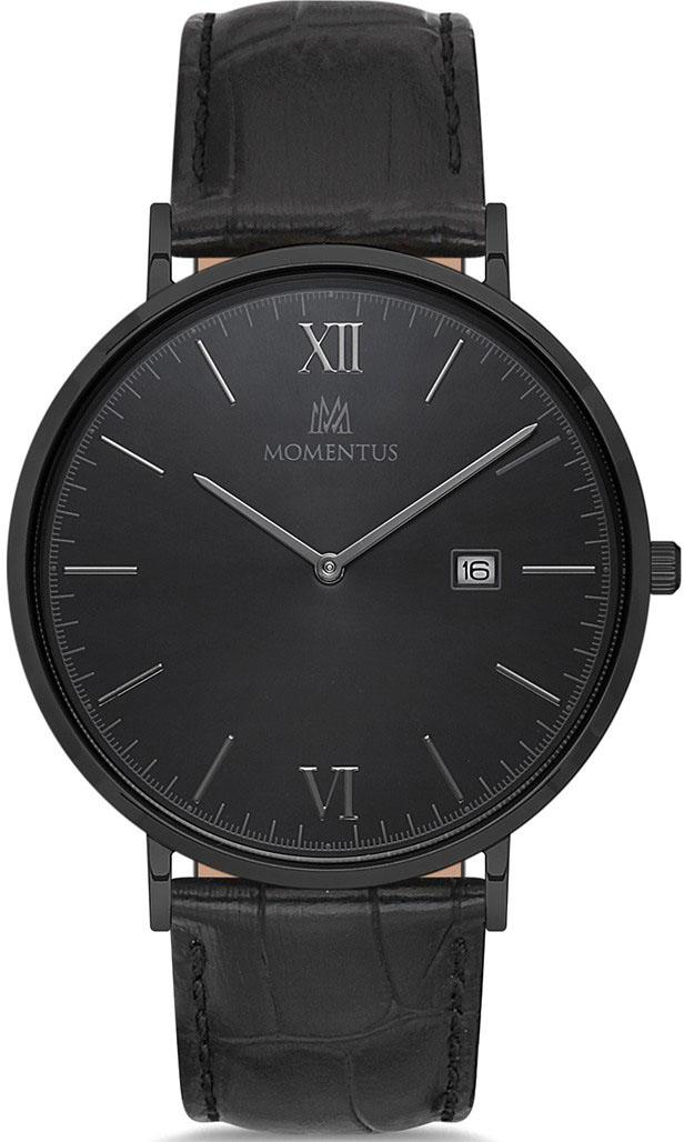 Momentus CM135B-04BN Takvimli 42 mm Siyah Deri Kordon Analog Erkek Kol Saati