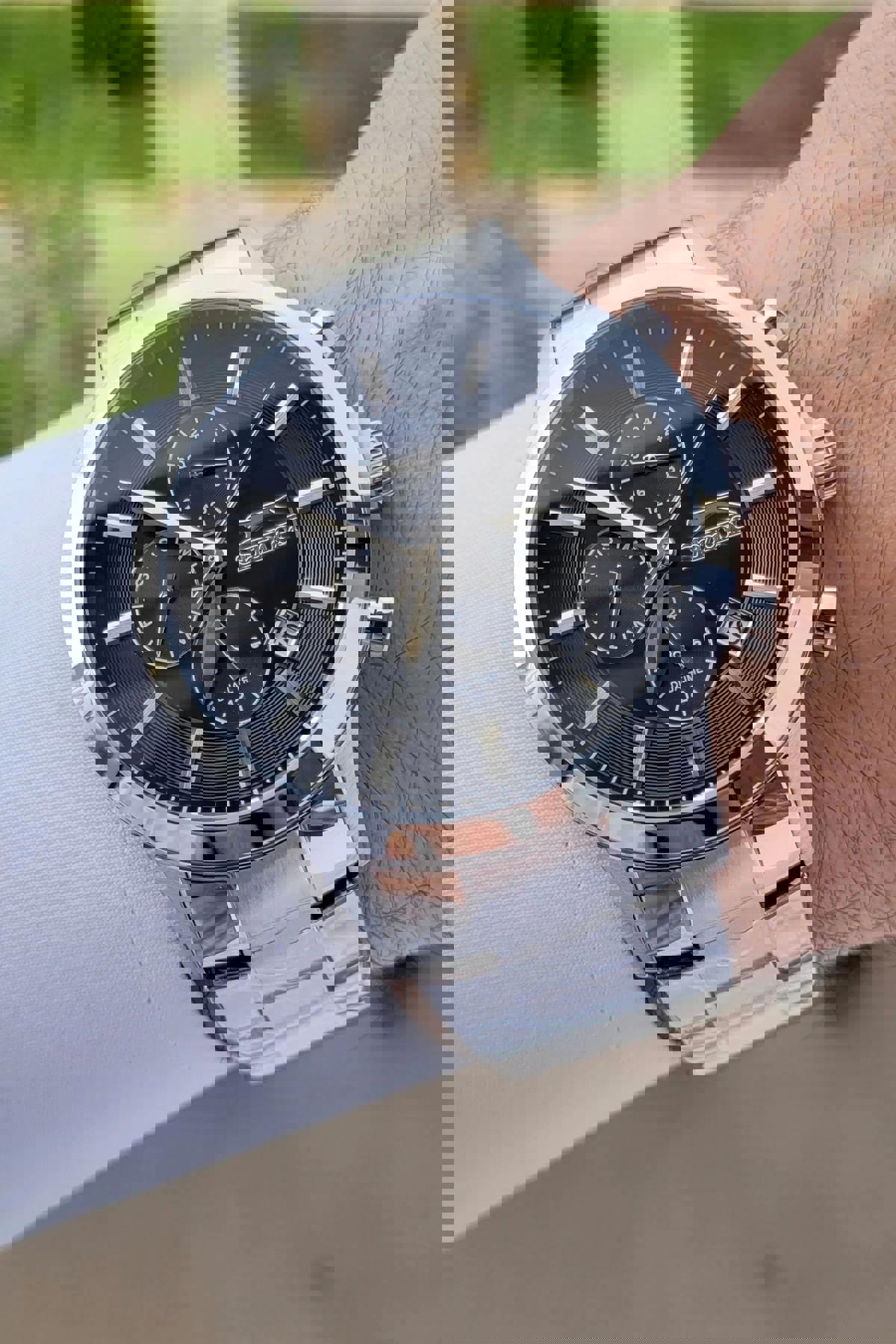 Slazenger SLISTE10 Takvimli 44 mm Çelik Kordon Analog Erkek Kol Saati