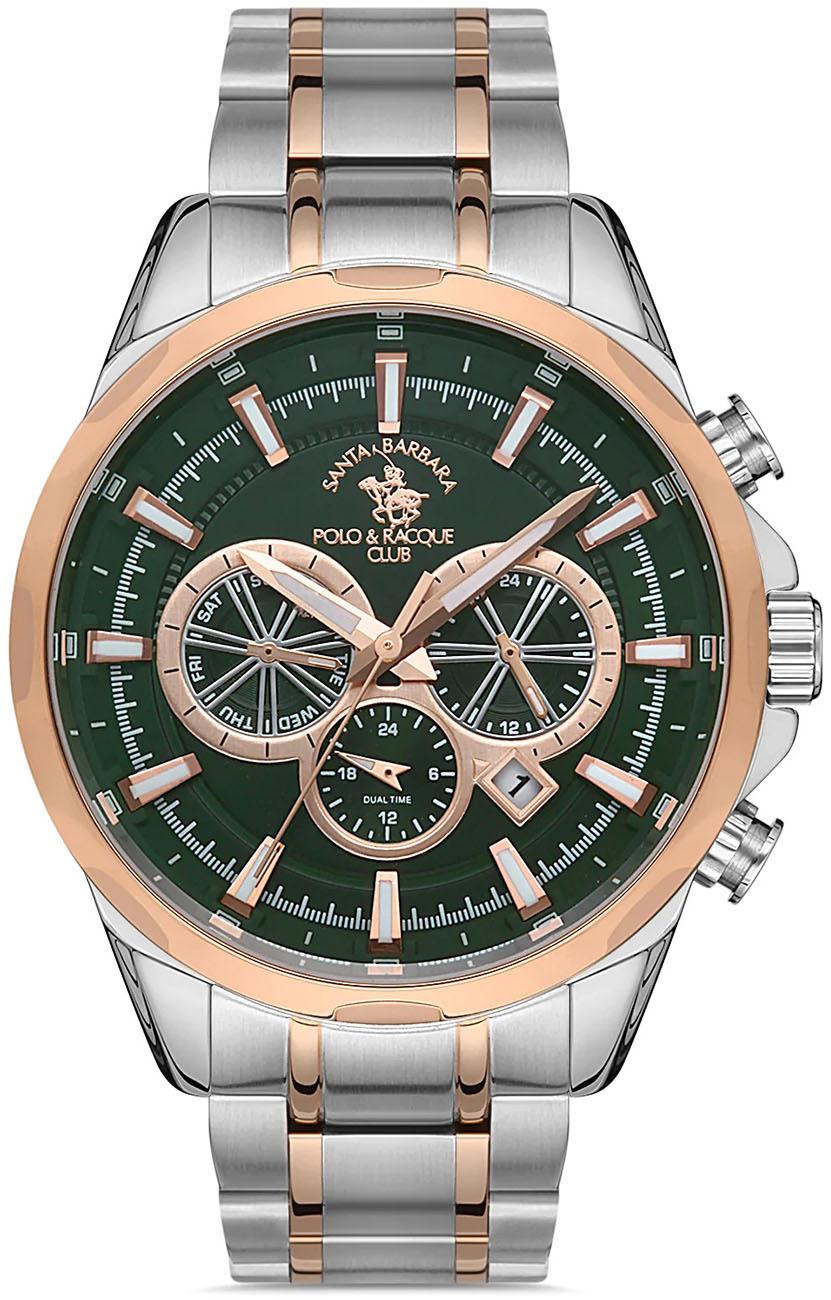 Santa Barbara Polo & Racquet Club SB.1.10320.5 Takvimli 43 mm Çelik Kordon Analog Kol Saati