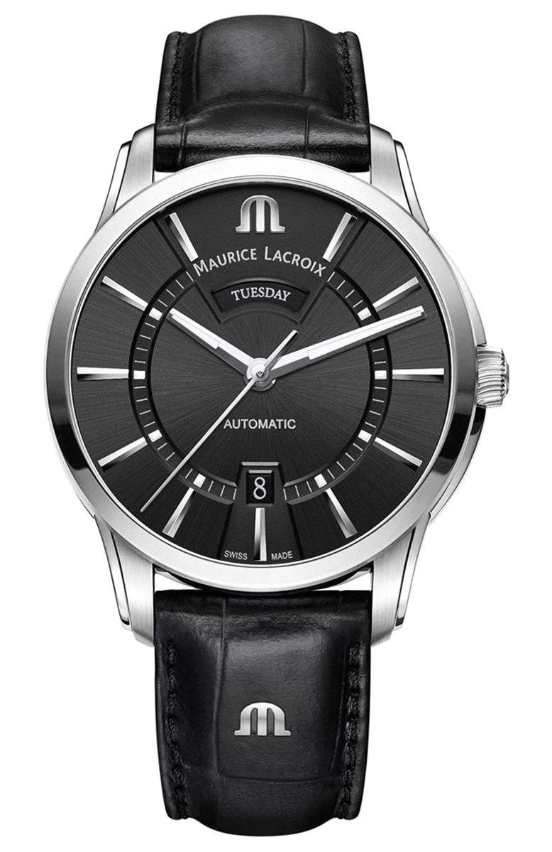 Maurice Lacroix PT6358SS001330-1 Takvimli 41 mm Siyah Çelik Kordon Analog Erkek Kol Saati