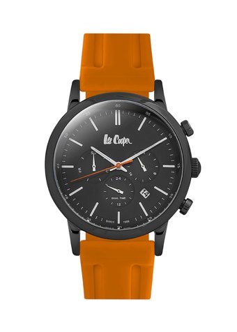 Lee Cooper LC06545.050 Takvimli 44 mm Kahverengi Silikon Kordon Analog Erkek Kol Saati