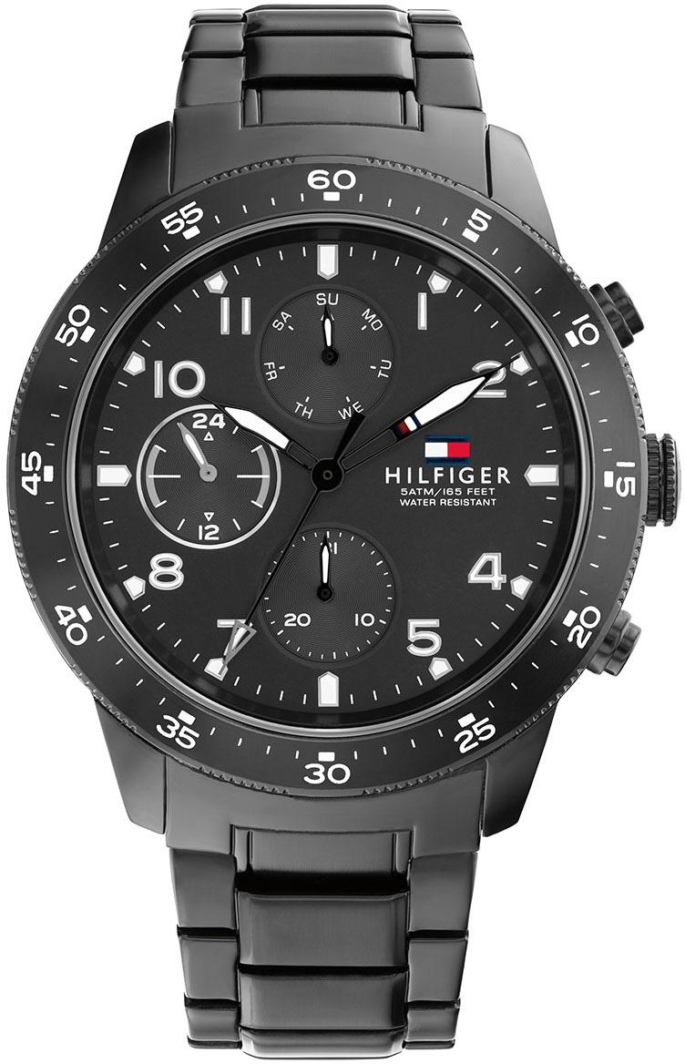 Tommy Hilfiger TH1791951 Takvimli 44 mm Siyah Çelik Kordon Analog Erkek Kol Saati