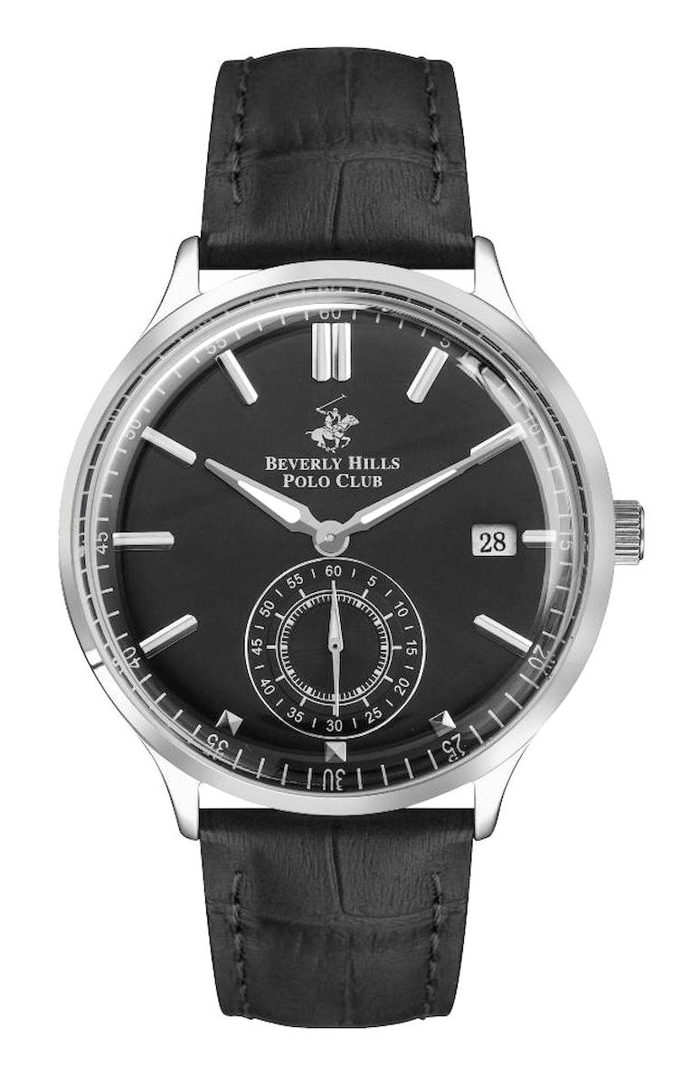 Beverly Hills Polo Club BP3260X351 Takvimli 42 mm Siyah Deri Kordon Analog Kol Saati