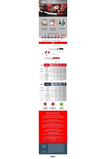 PİRGE Ecco Şef Çiftler Bıçak Seti 16 Cm 19 Cm