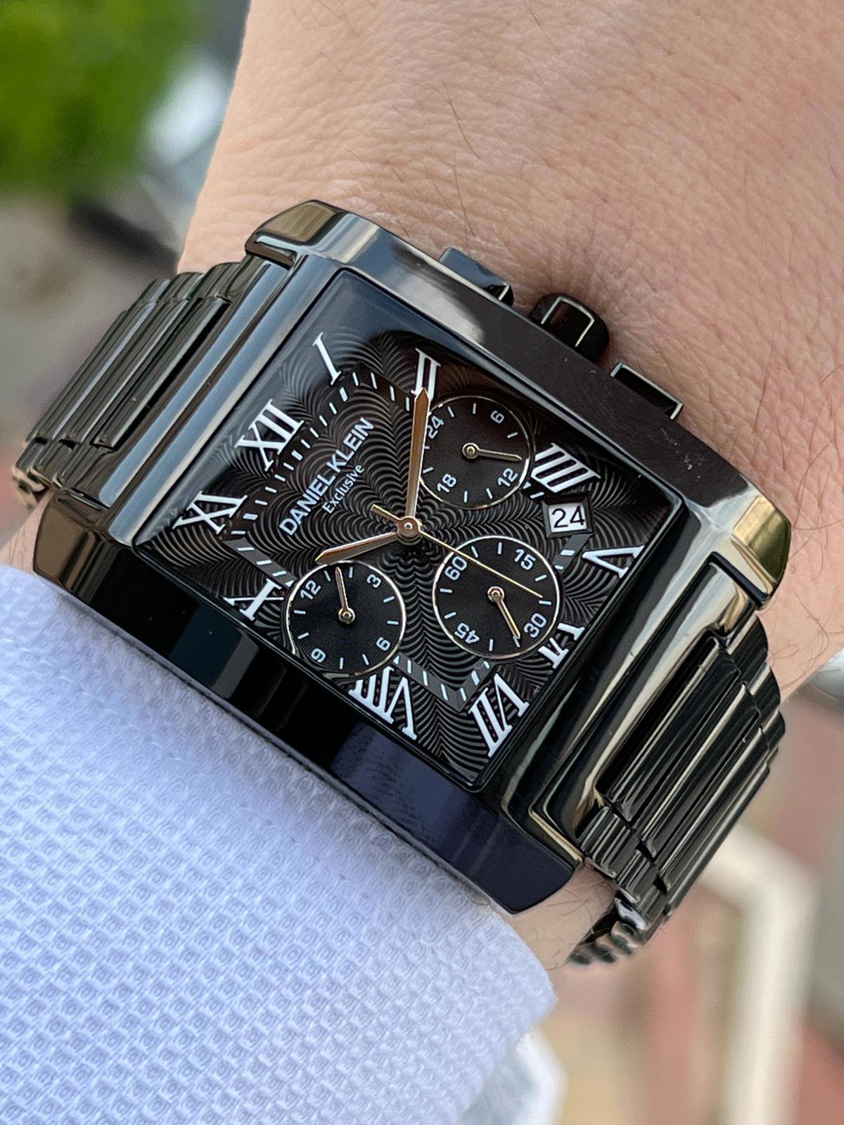 Daniel Klein DK.1.10679-5 Takvimli Siyah Çelik Kordon Analog Erkek Kol Saati