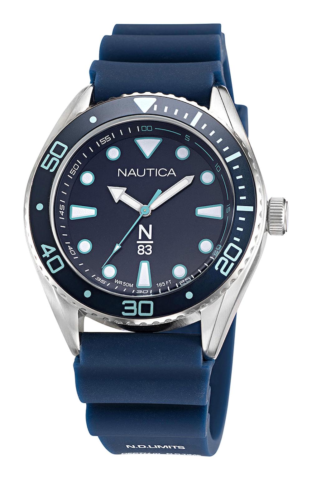 Nautica NAPFWS219 44 mm Lacivert Silikon Kordon Analog Erkek Kol Saati