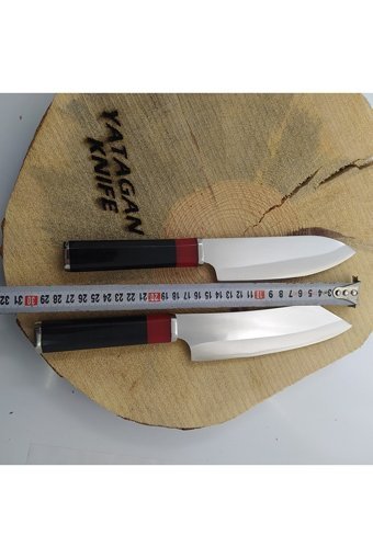 göcen Profesyonel Santoku Şef Bıçağı Seti 2'li , Mutfak Bıçağı, Isme Özel Hediye