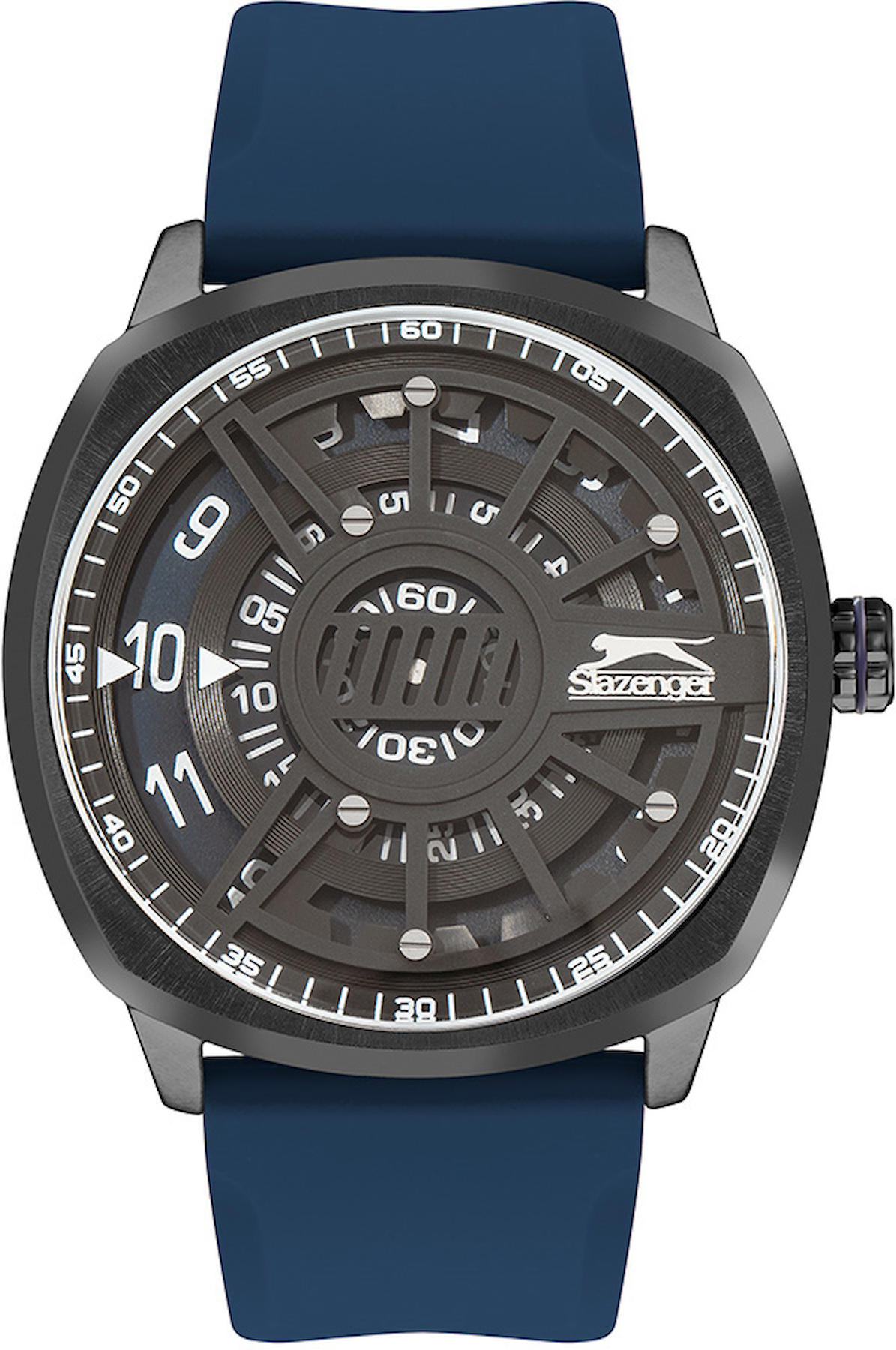 Slazenger SL.09.2211.1.02 Takvimli 50 mm Lacivert Plastik Kordon Analog Erkek Kol Saati