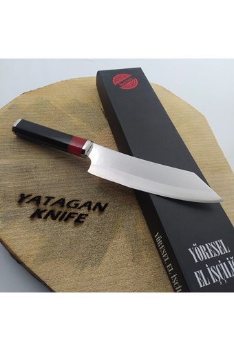 göcen Profesyonel Santoku Şef Bıçağı Seti 2'li , Mutfak Bıçağı, Isme Özel Hediye