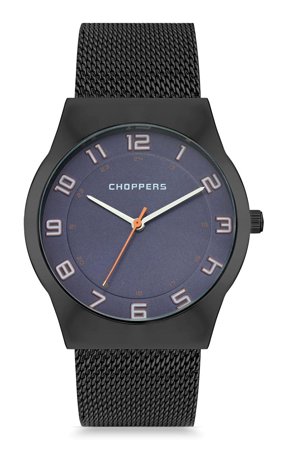 Choppers HEG27016E Siyah Metal Kordon Analog Erkek Kol Saati
