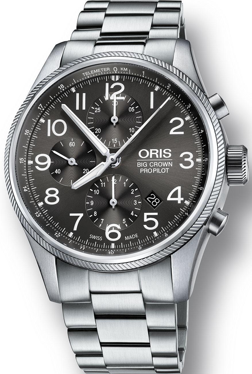 Oris 774-7699-4063-07-8-22-19 Takvimli 44 mm Çelik Kordon Analog Kol Saati