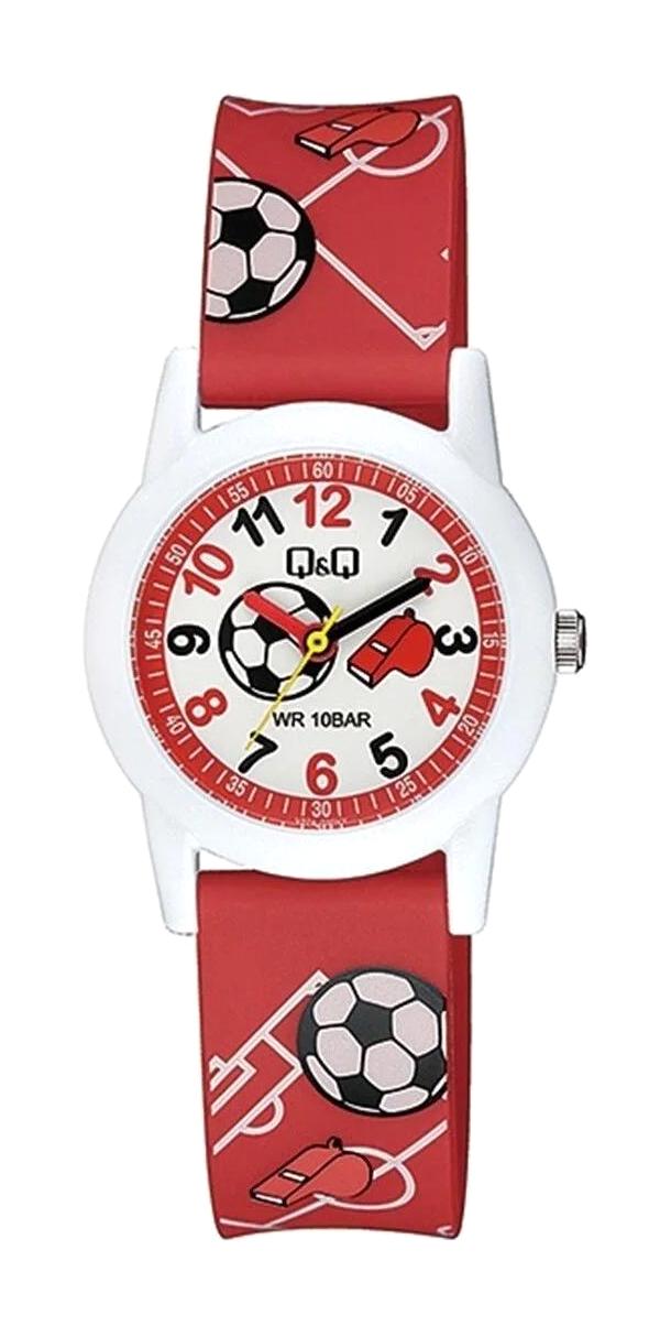 Q&Q V22A010VY 30 mm Kırmızı Silikon Kordon Analog Kol Saati