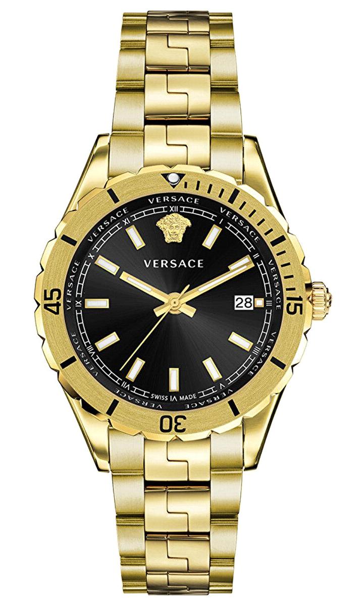 Versace VRSCVE3A00820 Takvimli 42 mm Altın Çelik Kordon Analog Erkek Kol Saati