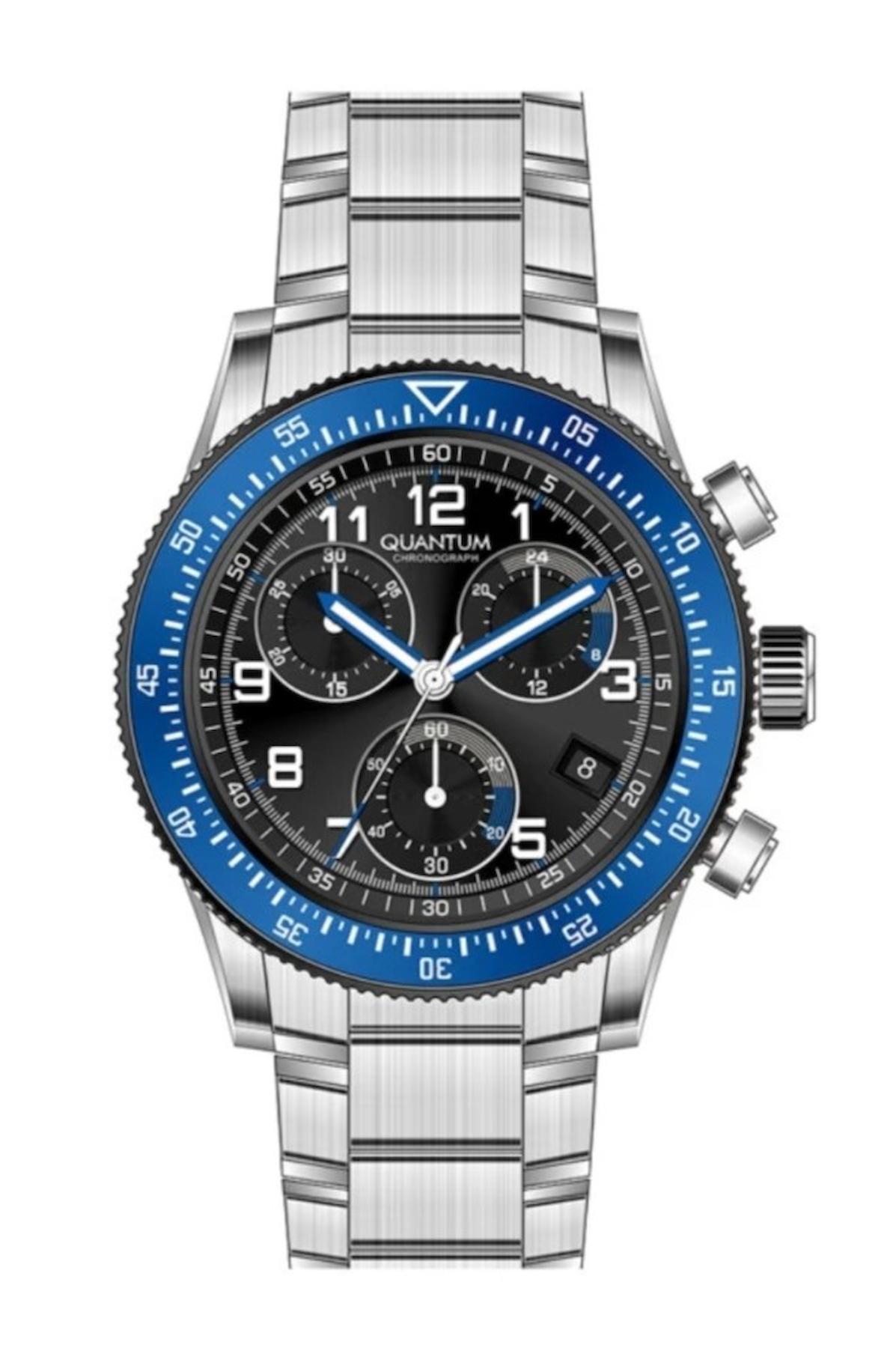 Quantum PWG1119.350 Takvimli 44 mm Çelik Kordon Analog Erkek Kol Saati