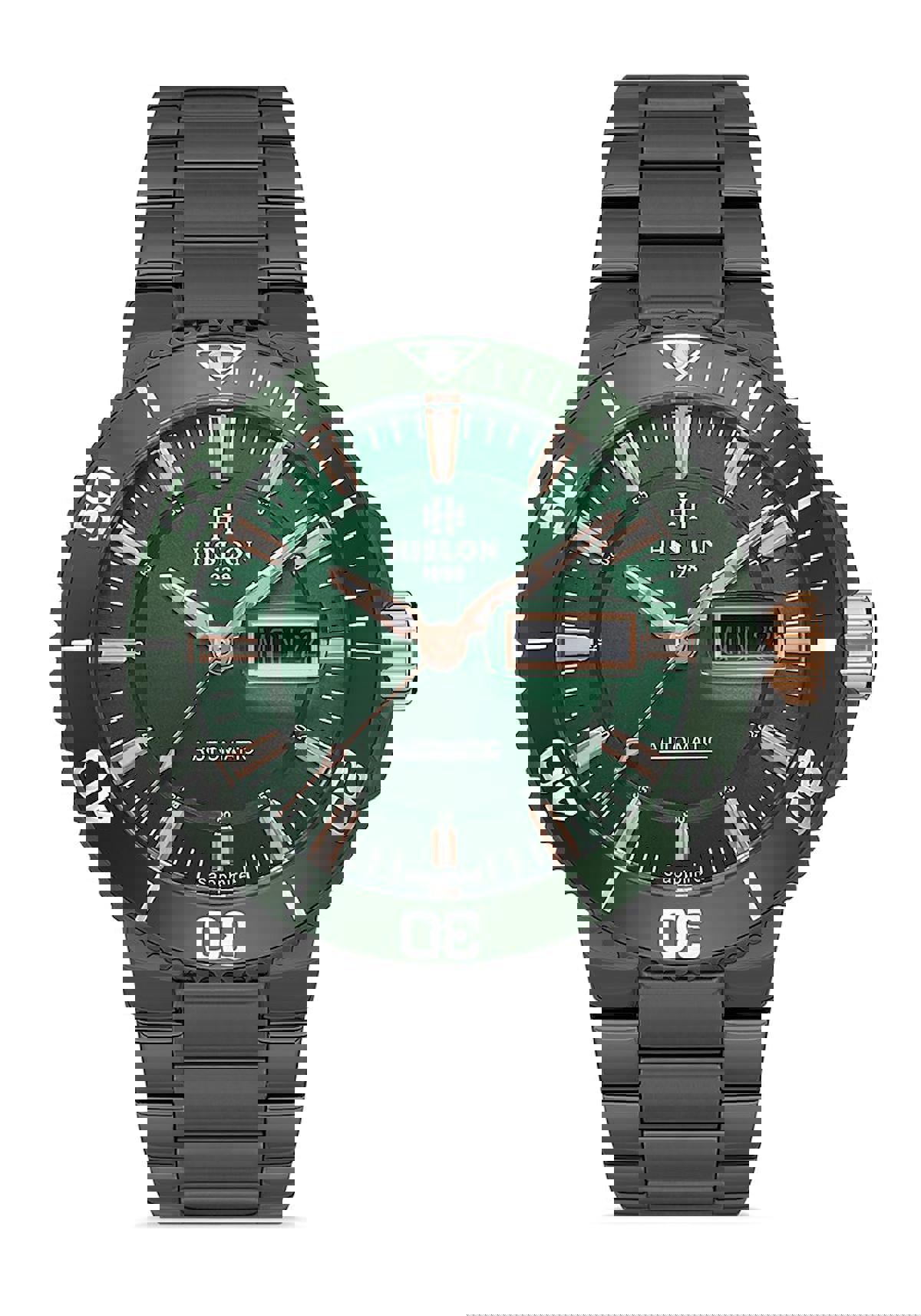 Hislon SD137N-15SR Takvimli 43 mm Antrasit Çelik Kordon Analog Erkek Kol Saati