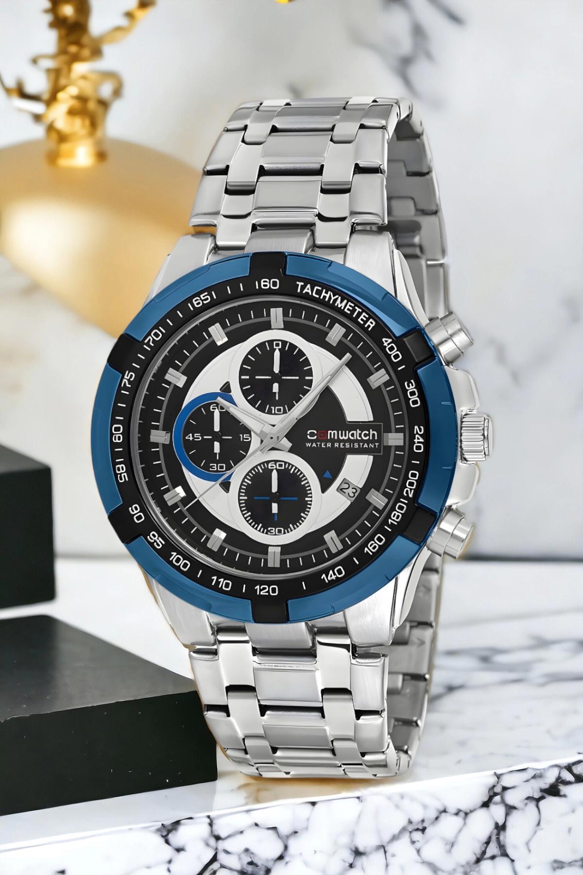 Comwatch ZMCMW007 Takvimli Çelik Kordon Analog Erkek Kol Saati