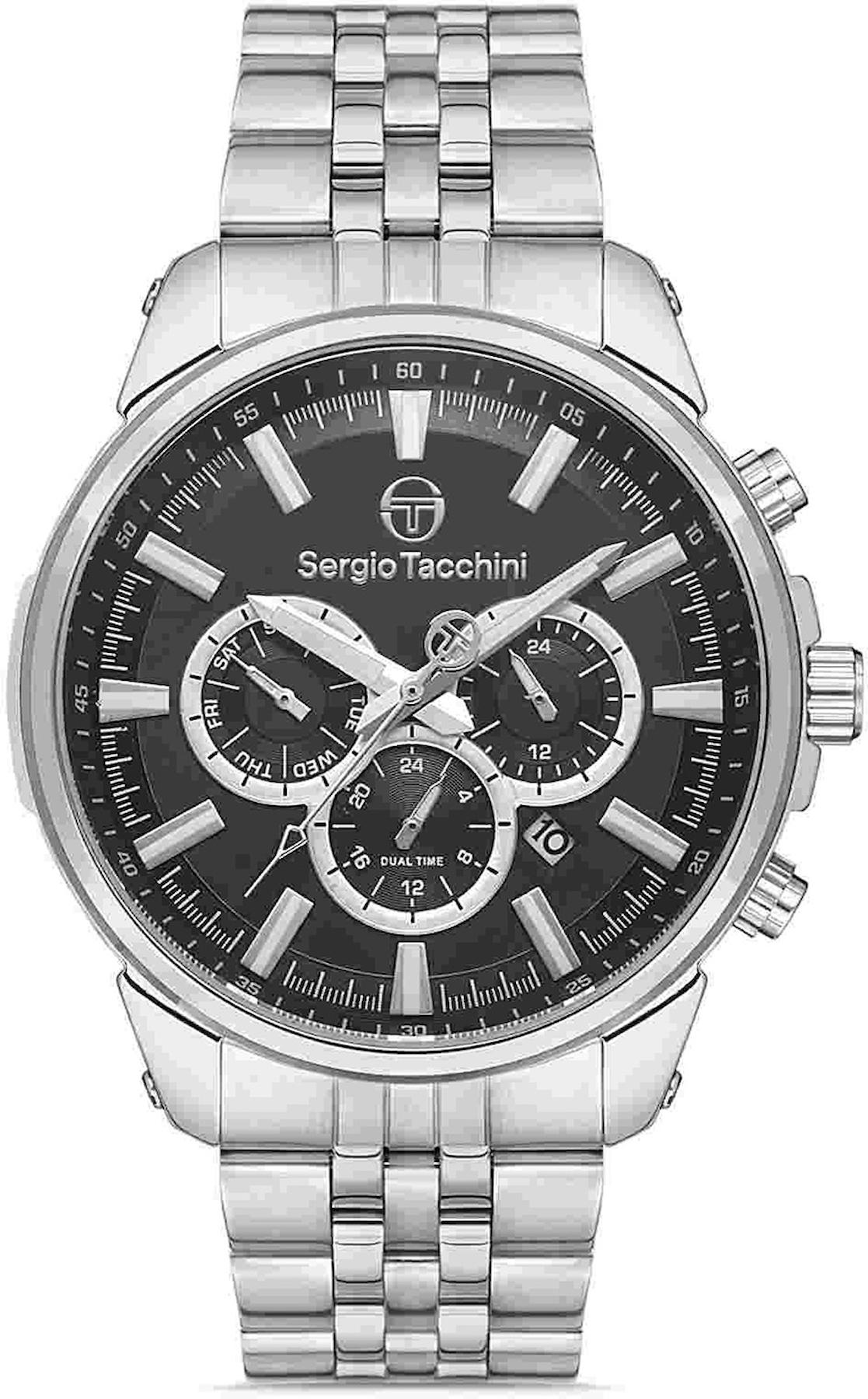 Sergio Tacchini ST.1.10262.1 Takvimli 44 mm Çelik Kordon Analog Kol Saati