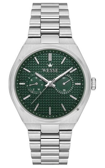 Wesse WWG209602 Pusulalı Takvimli 42 mm Çelik Kordon Analog Erkek Kol Saati