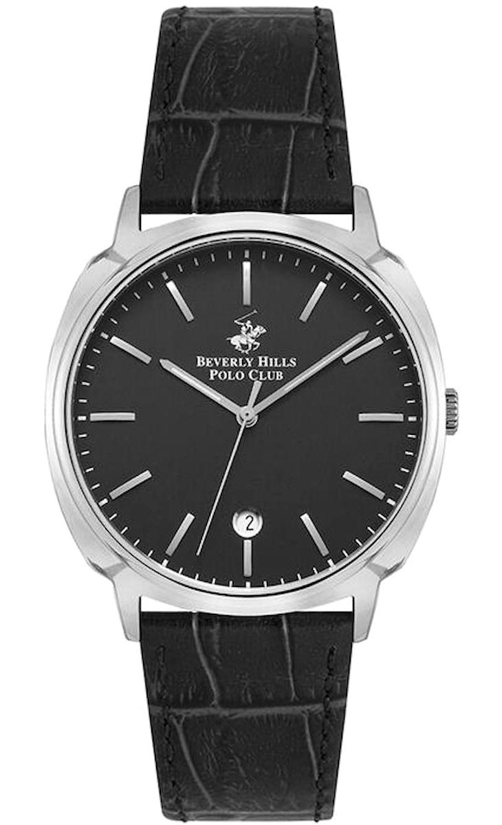 Beverly Hills Polo Club BP3022X351 Takvimli 41 mm Siyah Deri Kordon Analog Erkek Kol Saati