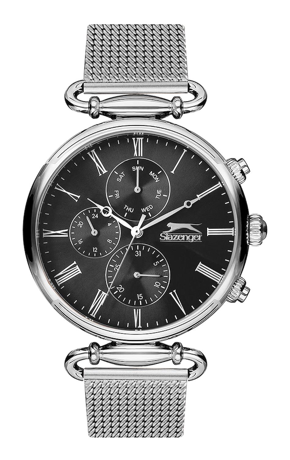 Slazenger SL.09.1738.2.05 Takvimli 44 mm Çelik Kordon Analog Erkek Kol Saati