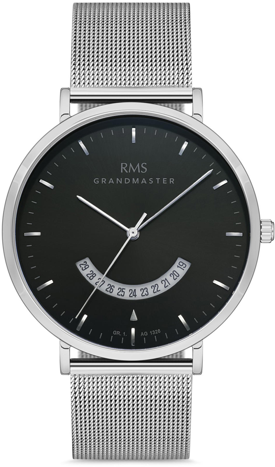Romanson GR.1.AG1326.02 Takvimli 43 mm Gri Hasır Kordon Analog Kol Saati