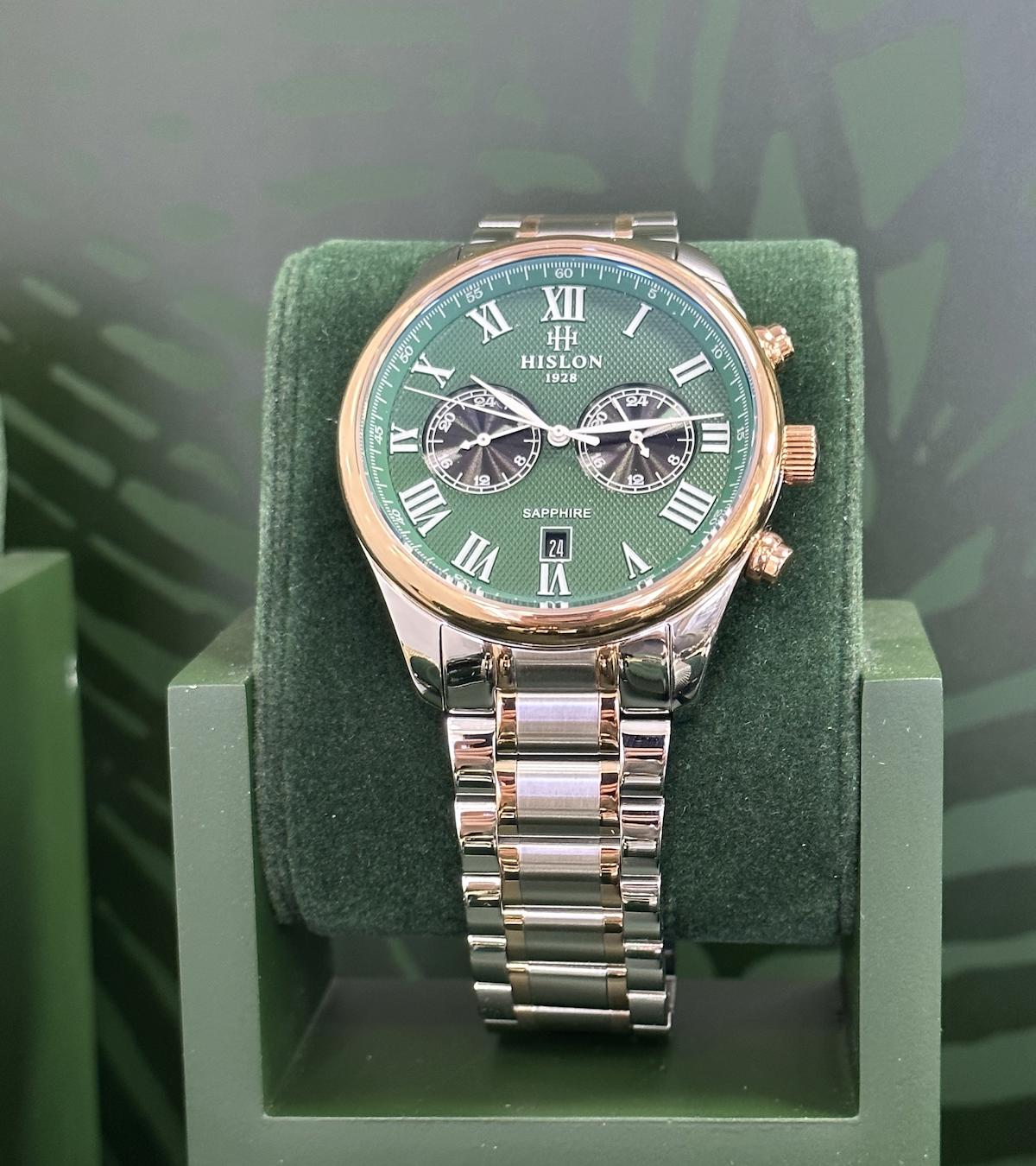 Hislon DT113T-15SR Pusulalı Takvimli 44 mm Çelik Kordon Analog Erkek Kol Saati