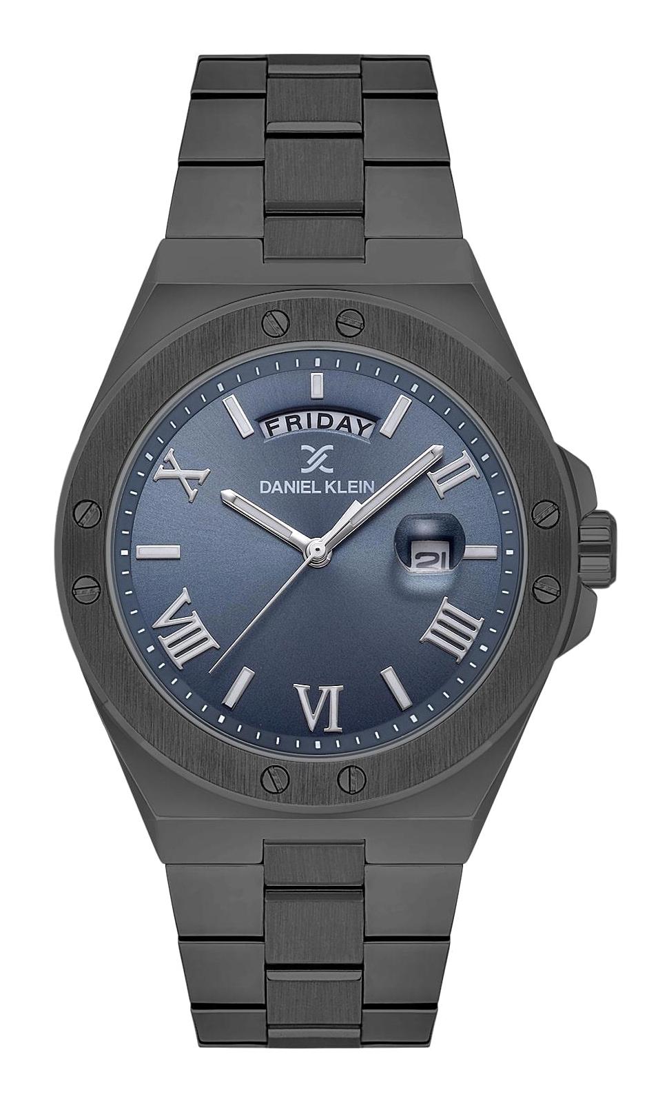 Daniel Klein DK.1.13736-4 Takvimli Siyah Çelik Kordon Analog Erkek Kol Saati