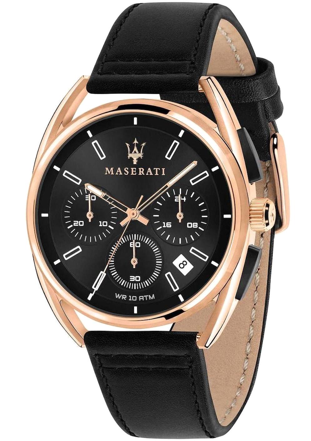 Maserati R8871632002 Takvimli 41 mm Siyah Deri Kordon Analog Erkek Kol Saati