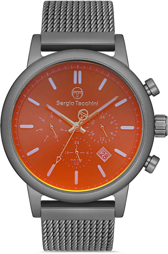 Sergio Tacchini ST.1.10220.3 Takvimli 42 mm Çelik Kordon Analog Kol Saati