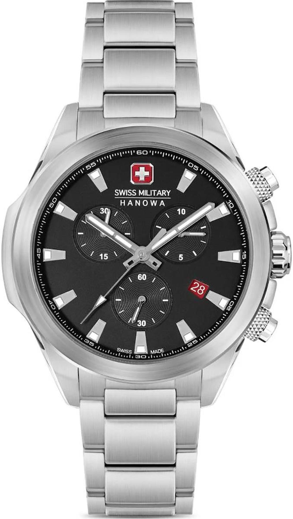 Swiss Military SMWGI0001901 Takvimli 44 mm Çelik Kordon Analog Erkek Kol Saati