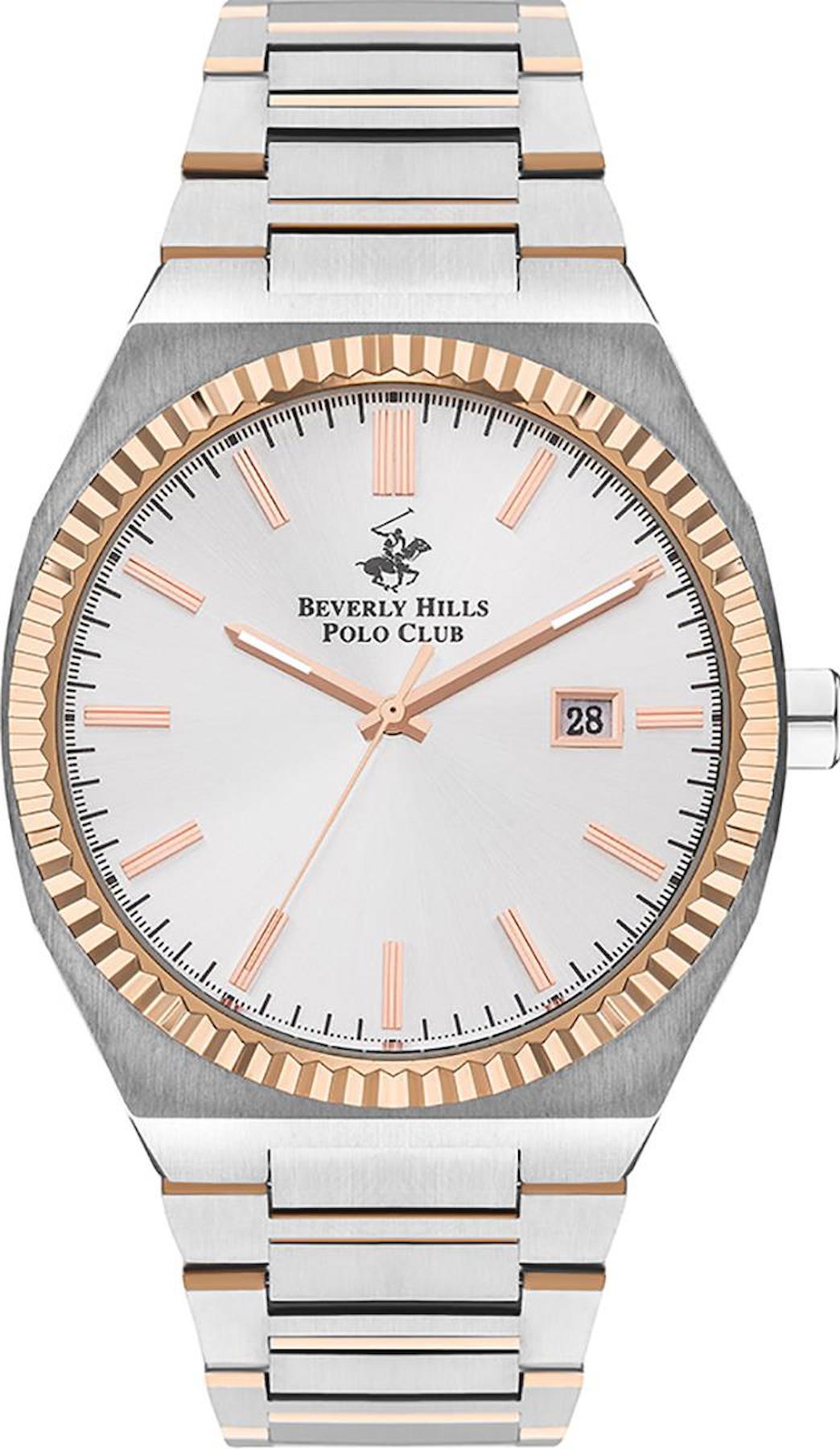 Beverly Hills Polo Club BP3405X530 Takvimli 45 mm Çelik Kordon Analog Erkek Kol Saati