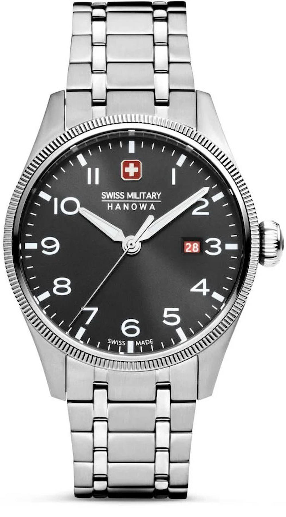 Swiss Military SMWGH0000801 Takvimli 45 mm Çelik Kordon Analog Kol Saati