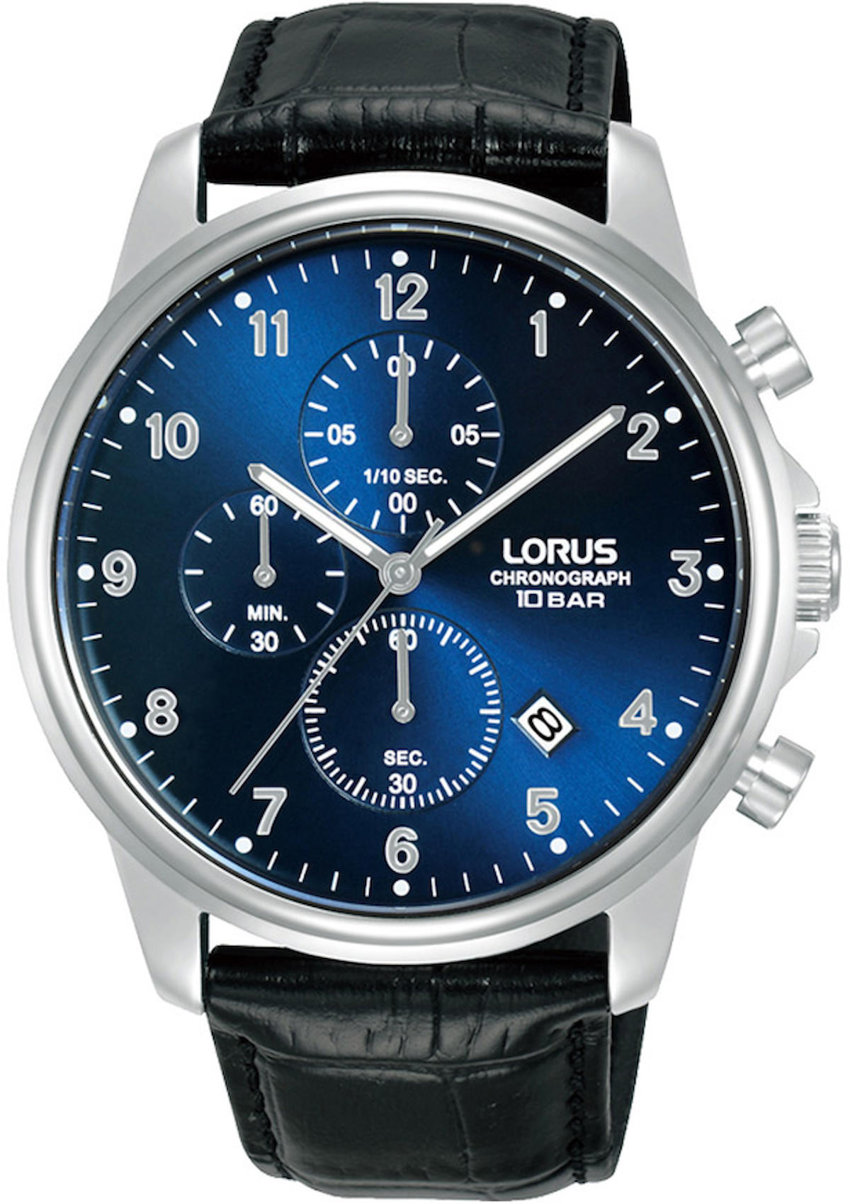 Lorus RM341JX9 Takvimli 43 mm Siyah Deri Kordon Analog Erkek Kol Saati