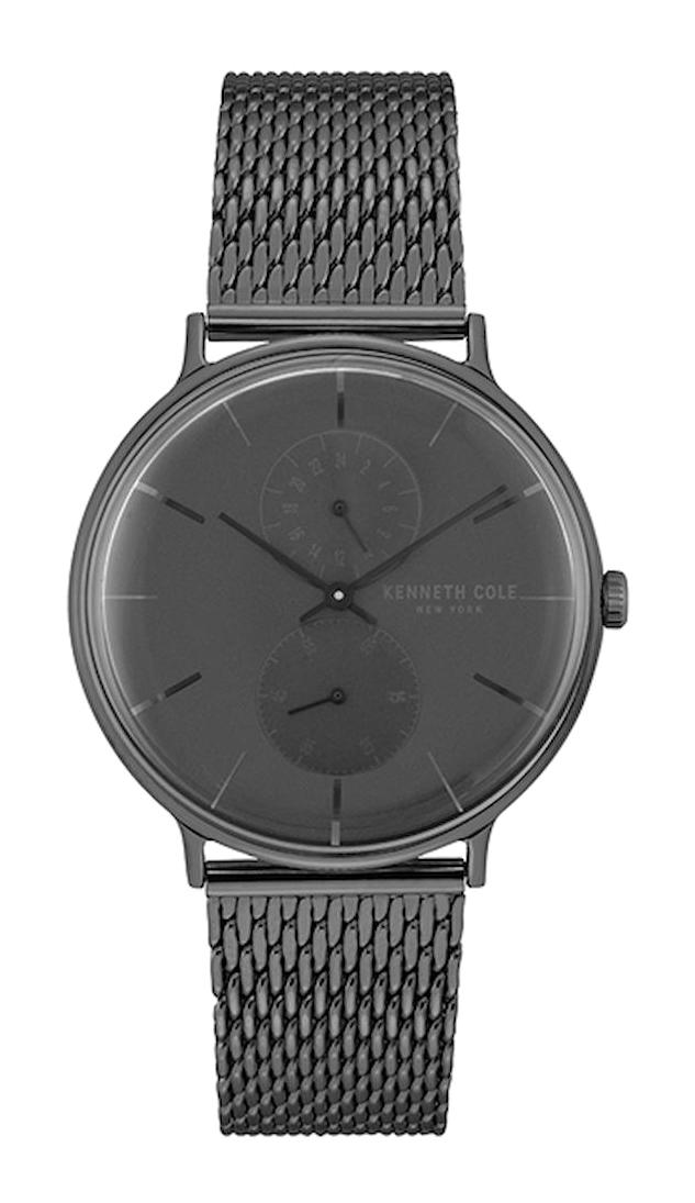 Kenneth Cole KC15188010 Takvimli Siyah Metal Kordon Analog Erkek Kol Saati
